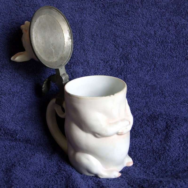 Vintage VON SCHIERHOLZ - `Musterschutz` Singing Pig German Beer Stein