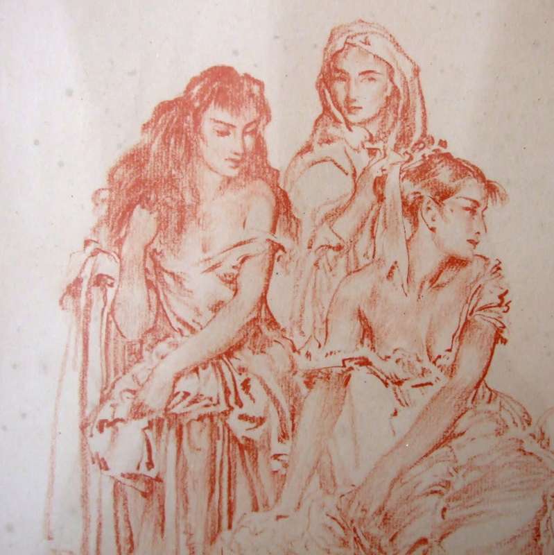A signed Sir William Russell Flint Limited Edition Print, Framed, STUDIES OF CECILIA