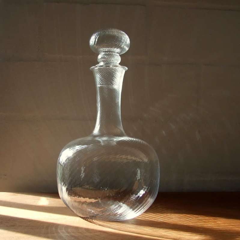 Beautiful swirled glass carafe and stopper