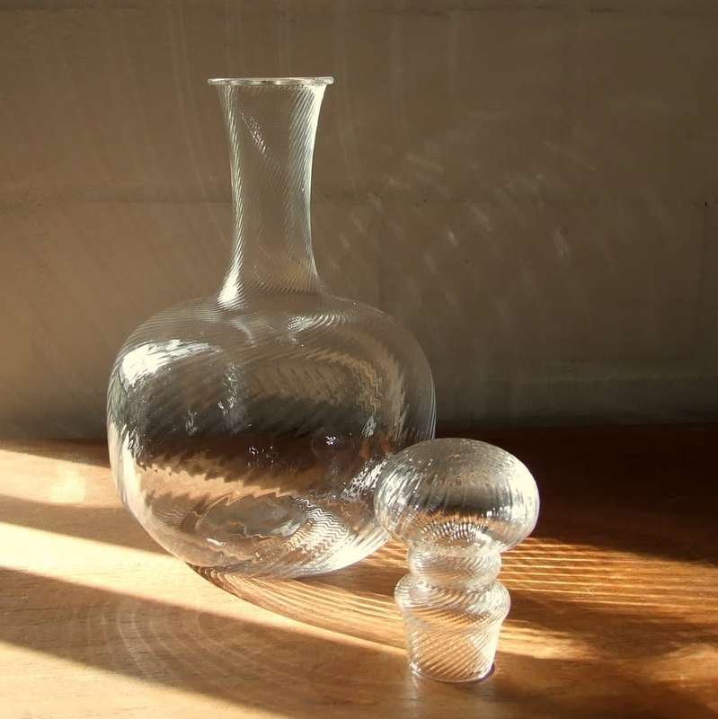 Beautiful swirled glass carafe and stopper