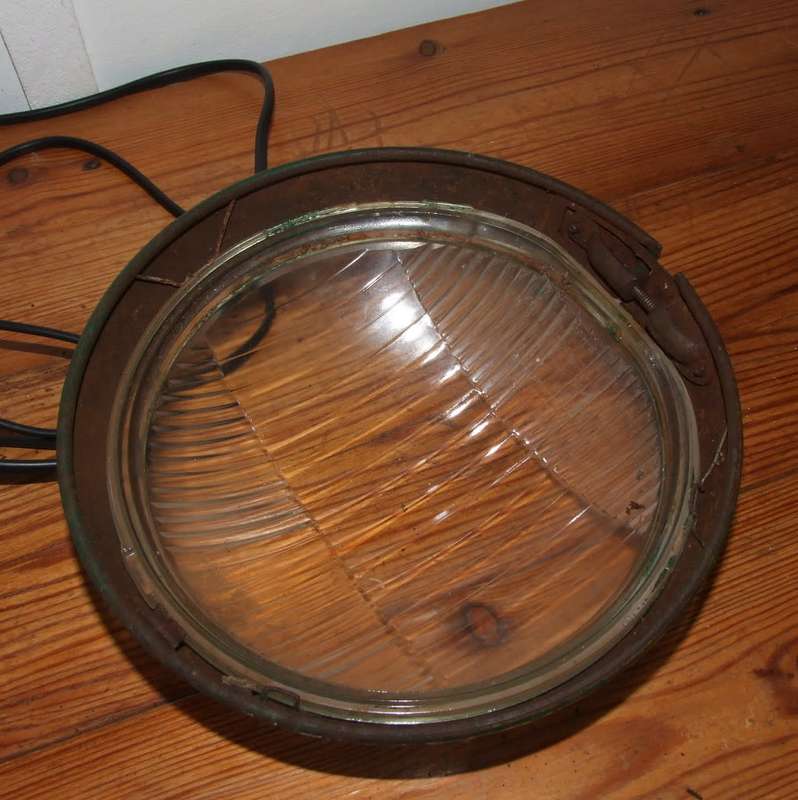 Huge vintage car headlight lamp spot light