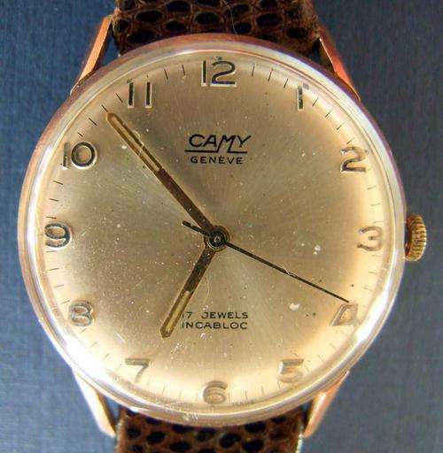 Elegant vintage gold coloured  CAMY Gent's  mechanical watch
