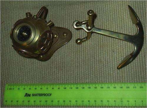 Brass Diver's Helmet and Anchor