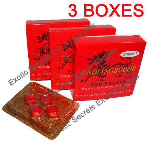 Red Dragon - Male Performance Enhancer 200mg 12 x Tablets (3 Boxes).