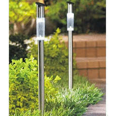 (SUPER LARGE) STAINLESS STEEL SOLAR GARDEN LIGHTS