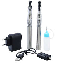 2Pcs 1300MAH EGO-CE5+ Stainless Steel Electronic Cigarette 1.6ml Multi Long Cotton Thread Atomizer