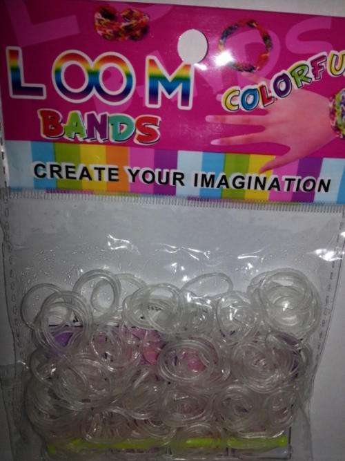 WHITE GLOW IN THE DARK LOOM BANDS 200's