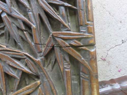Chinese Carved Camphor Wood Kist with Bamboo Motifs