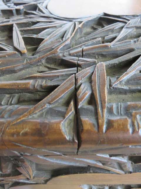 Chinese Carved Camphor Wood Kist with Bamboo Motifs