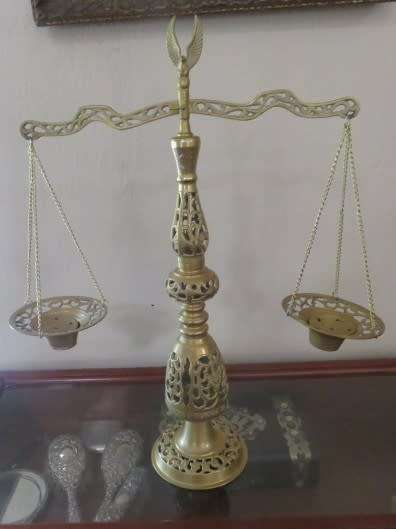 Large Brass Scale of Justice
