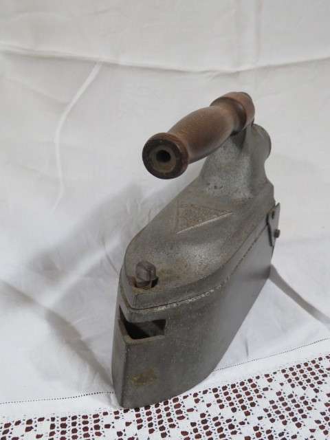 Antique, French, cast iron coal iron