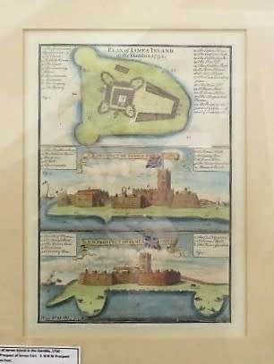 An original plan of James Island in the Gambia published in 1740