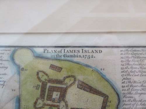 An original plan of James Island in the Gambia published in 1740