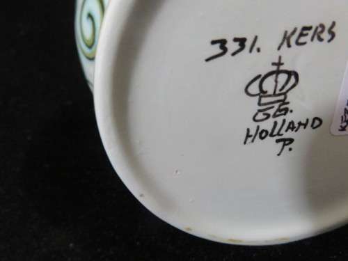 Kers (Gouda) floral porcelain ewer.