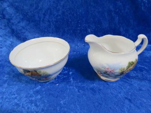 Royal Vale Bone China Sugar Bowl and Milk Jug