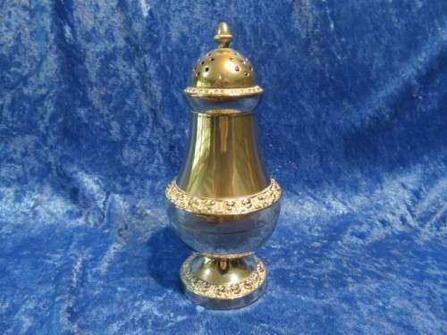 Silver plated sugar shaker.