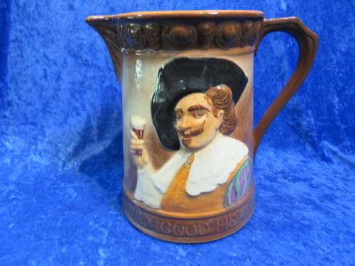 Falcon Ware `Cavalier` hand painted jug and bowl.