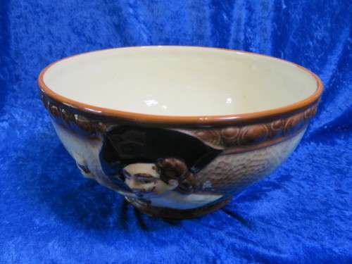 Falcon Ware `Cavalier` hand painted jug and bowl.