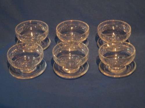 Set of 6 Stuart crystal dessert bowls.