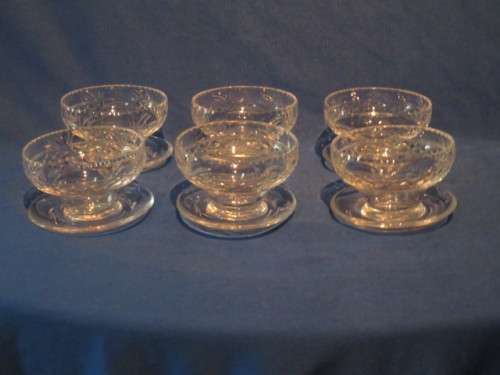 Set of 6 Stuart crystal dessert bowls.