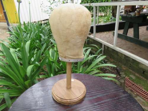 Wood and cloth wig stand