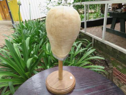 Wood and cloth wig stand