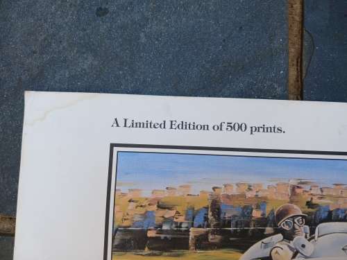 A Limited Edition print of the visit to South Africa in 1992 by Juan Manual Fangio.