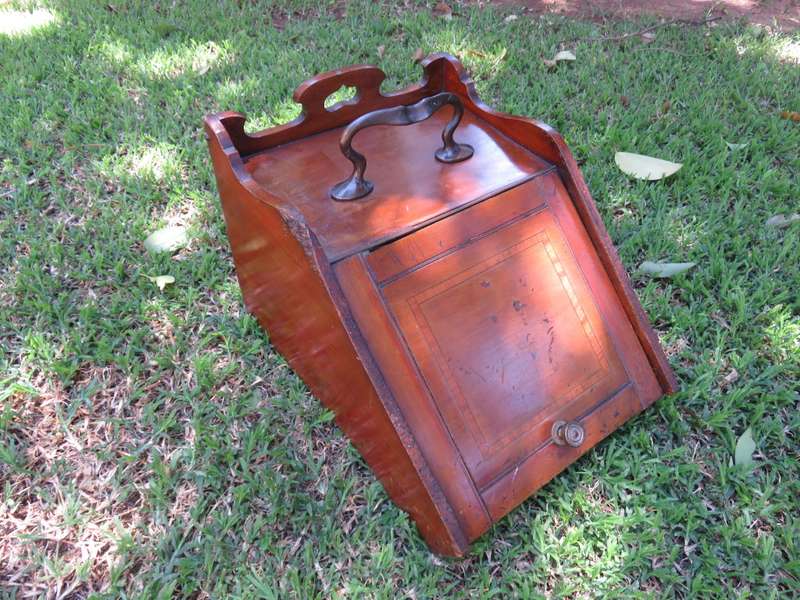 Mahogany coal scuttle
