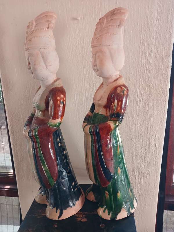 A pair of oriental figurines