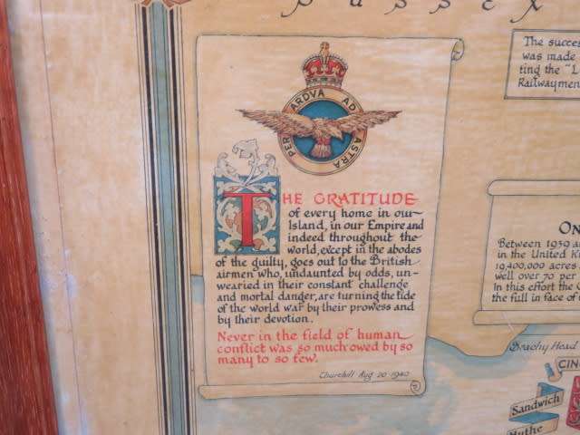 Ernest Clegg World War II era map of the county of Kent