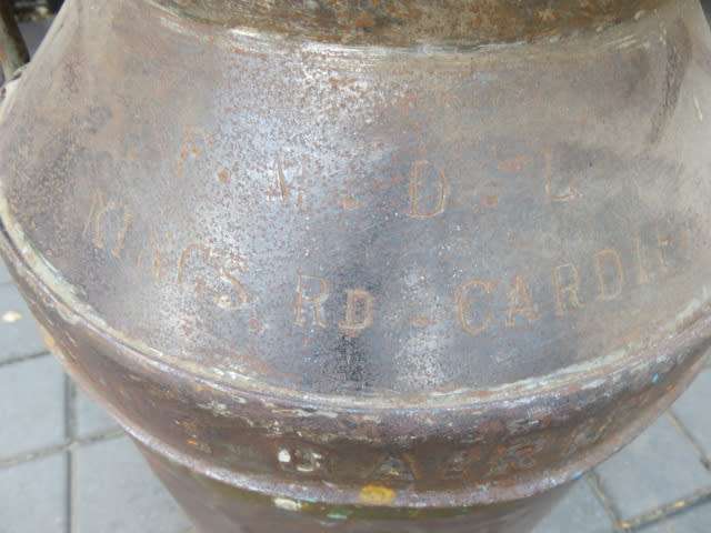 Large vintage original Welsh milk churn