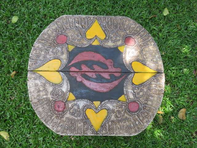 Decorative folding table.