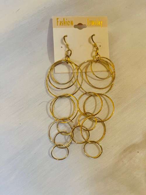Earrings gold Dangly Ringlets