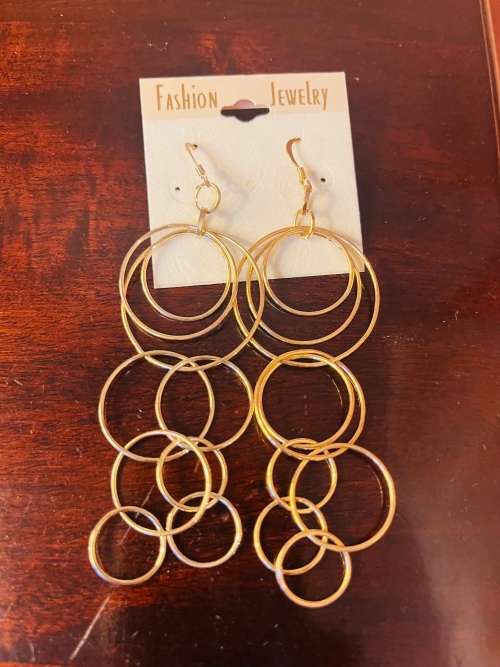 Earrings gold Dangly Ringlets