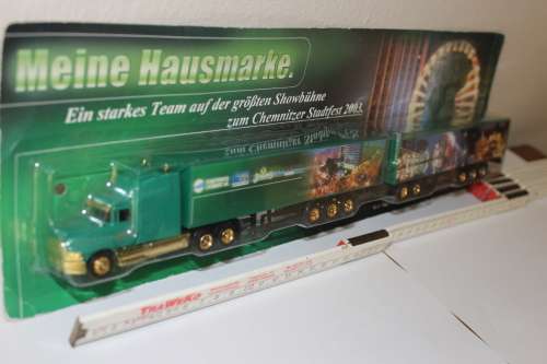 US Truck Road train 38cm long, 1:87, Braustolz Beer Chemnitz, brand new sealed and boxed