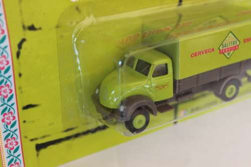 Vintage German Magirus-Deutz Truck H0 1:87 with trailer Salitos Tequila