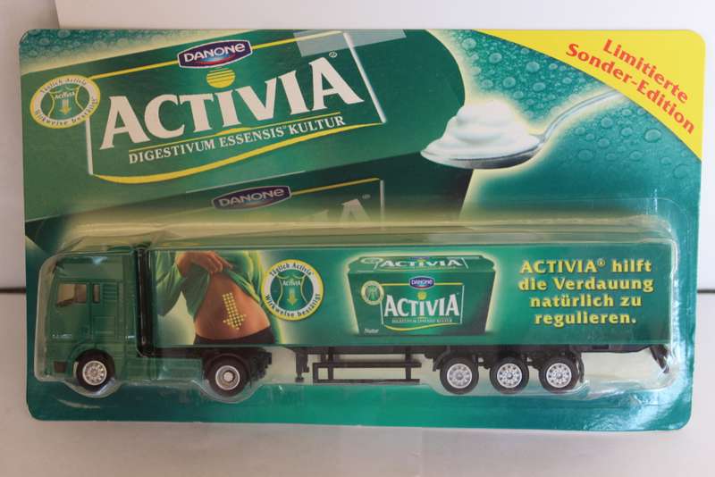 MAN Truck H0 1:87 Activia Danone Yoghurt, boxed and still sealed