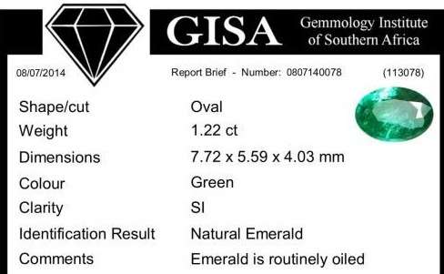1.22CT CERTIFIED EMERALD