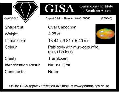 4.24 ct Natural Opal