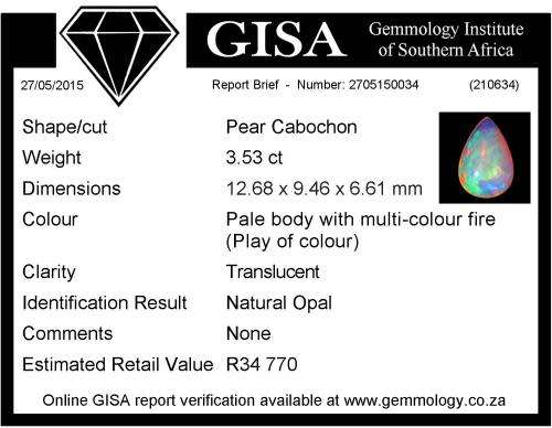 3.53 ct Natural Opal