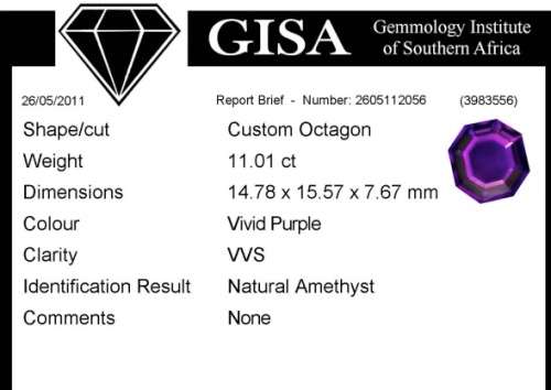 11.01 ct Amethyst