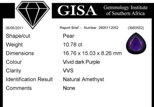 10.78 ct Amethyst