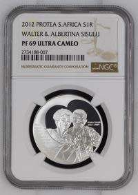 2012 Protea Walter & Albertina Sisulu Silver R1 - NGC Graded PF69 Ultra Cameo.