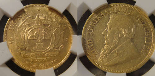 1895 GOLD HALF POND : SANGS graded AU55  ****R1 START****
