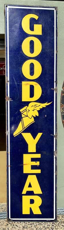 Large vintage Goodyear enamel sign