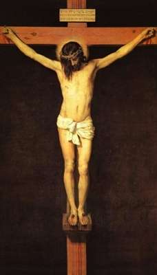 Prayer before a Crucifix Holy Card