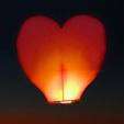 Wedding - Heart Shaped Sky Lanterns