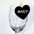 Weddings - Chalkboard Heart Shaped Place Cards