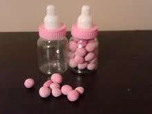 Pink Baby Bottles for Baby Shower Favours