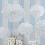 Vintage Lace Tissue Paper Pom Poms